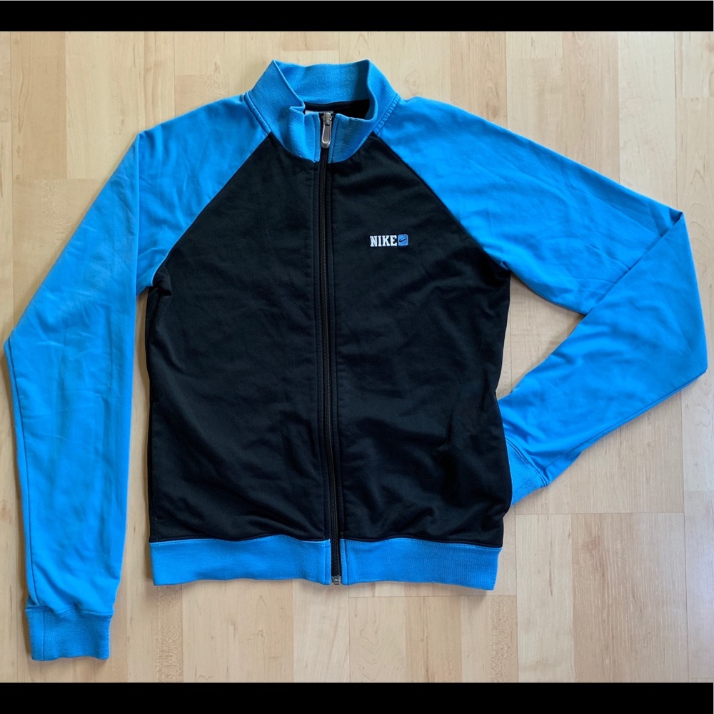 Nike navy and baby blue track jacket #20